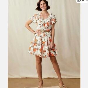 Matilda Jane Enchanted Garden Parker Floral Scoop Neck Mini Dress Size Small